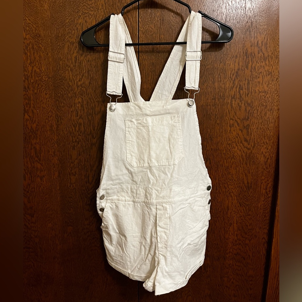 Don’t Ask Why by American Eagle white overalls, OS